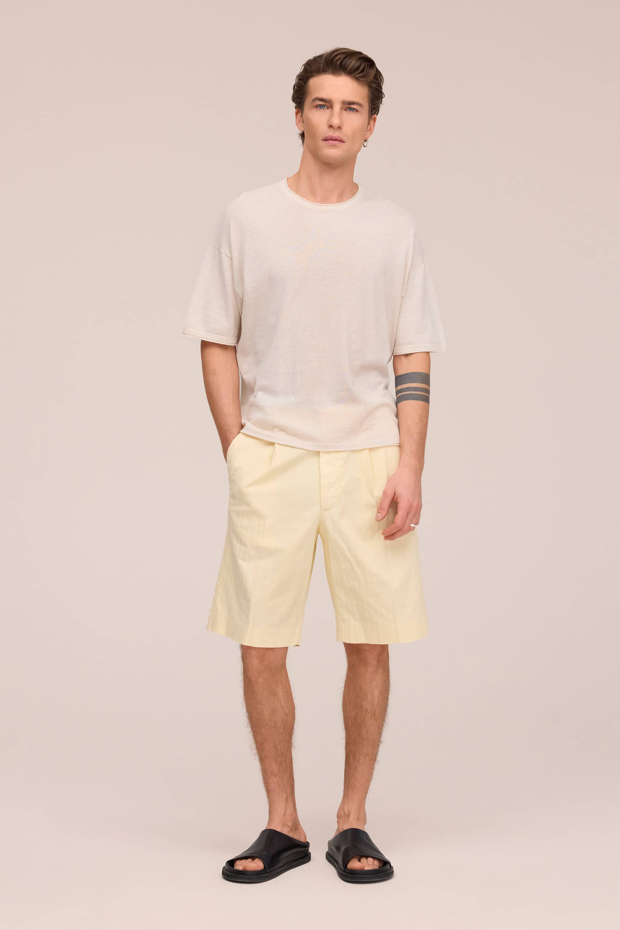 Kay - Pleated relaxed fit shorts