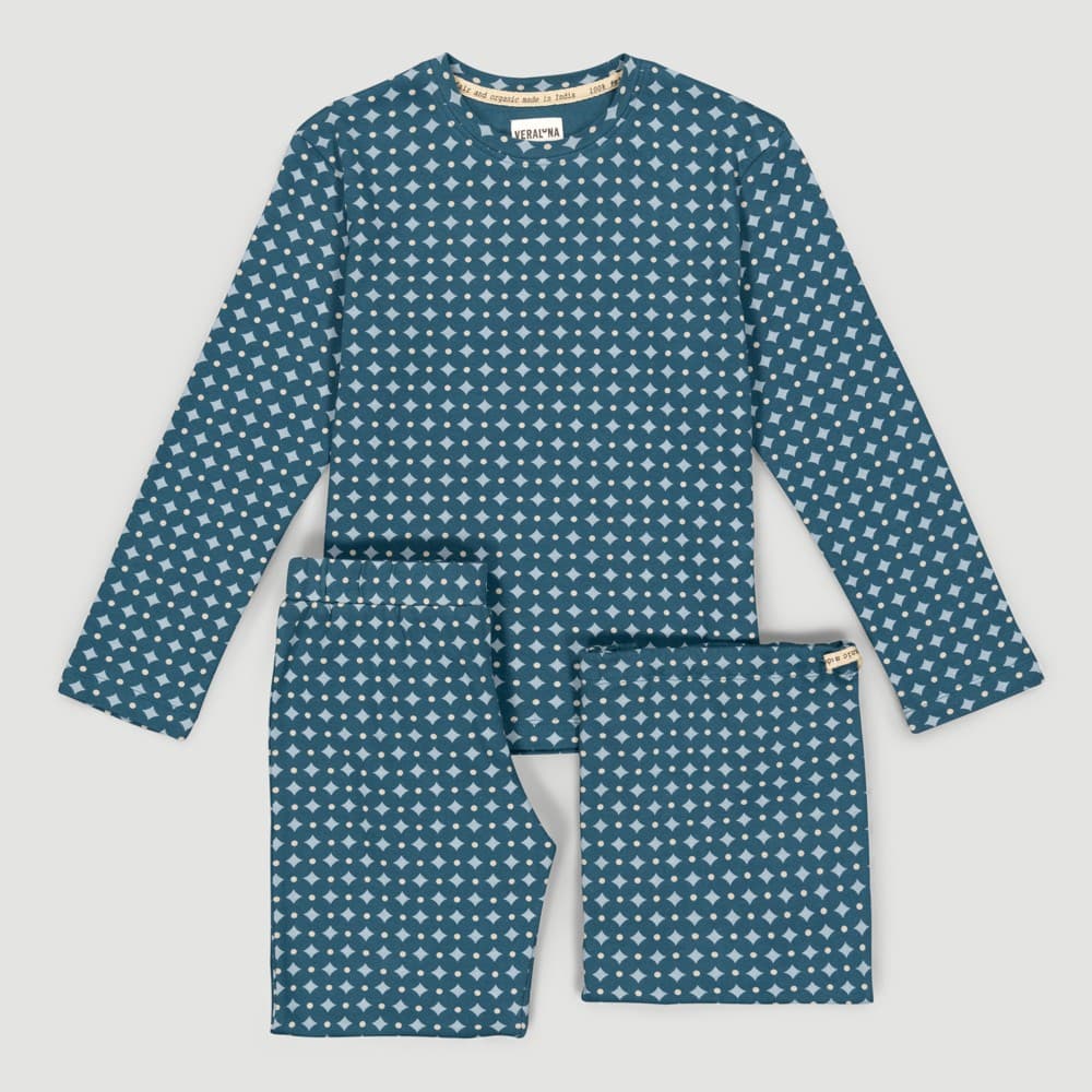 Pijama Infantil de Algodón Orgánico Mu Brillo Veraluna
