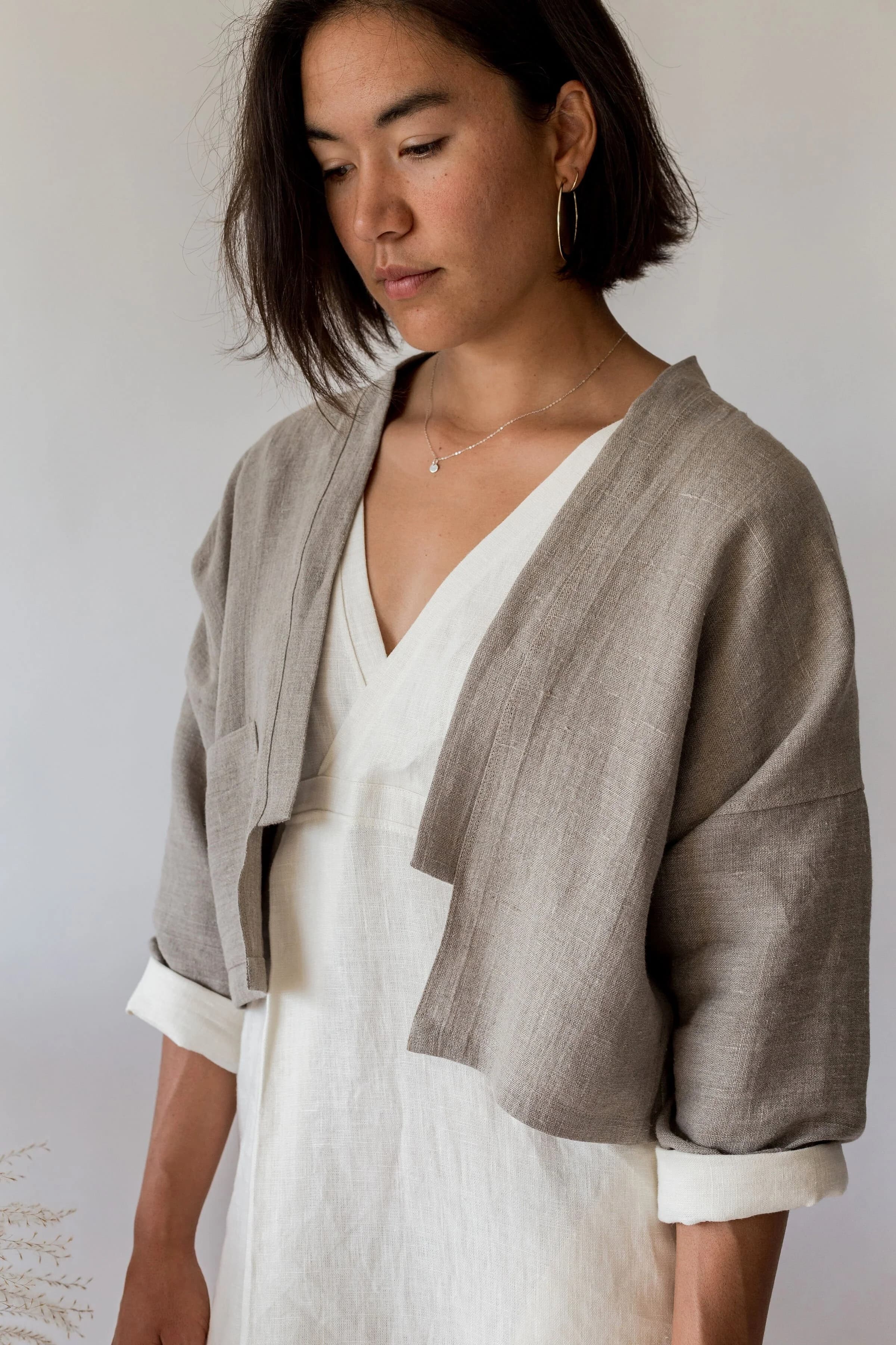 Ann Cropped Linen Jacket