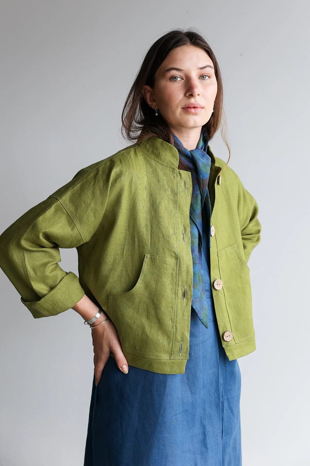 Eden Cropped Linen Jacket