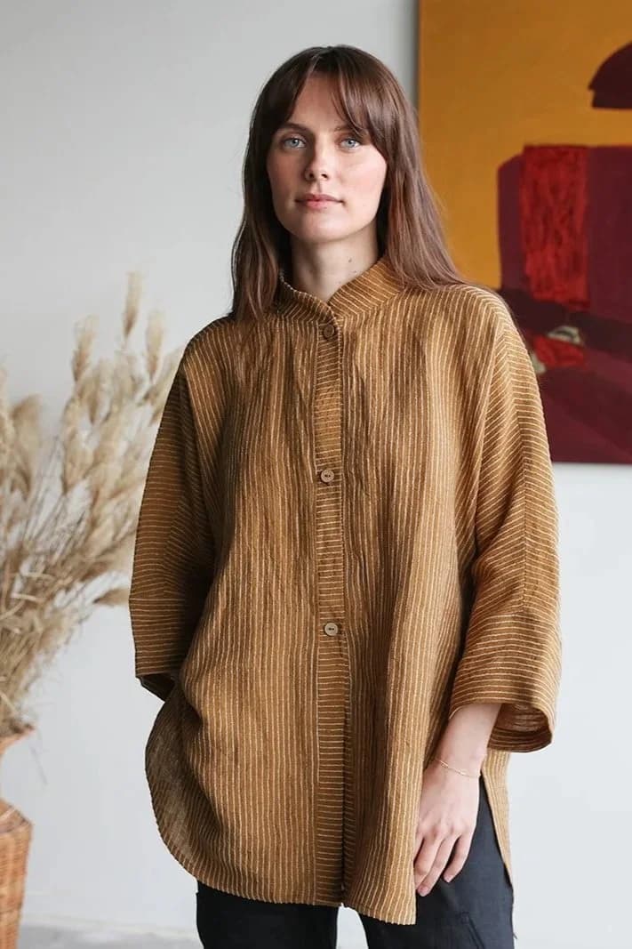 Robyn Linen Button-Up Shirt